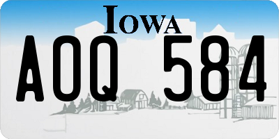 IA license plate AOQ584