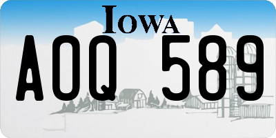 IA license plate AOQ589
