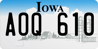 IA license plate AOQ610