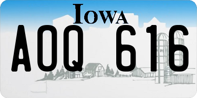 IA license plate AOQ616
