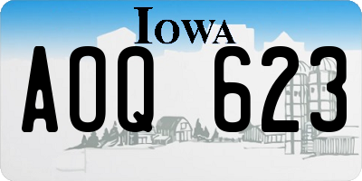 IA license plate AOQ623