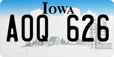 IA license plate AOQ626