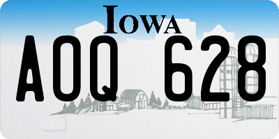 IA license plate AOQ628