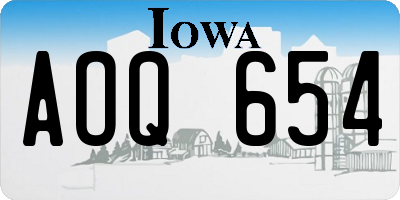 IA license plate AOQ654