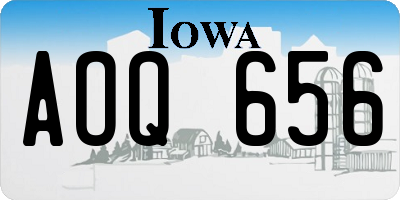 IA license plate AOQ656