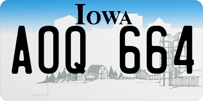 IA license plate AOQ664