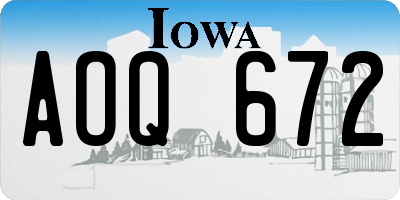 IA license plate AOQ672