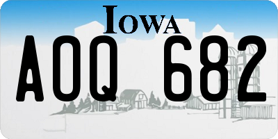 IA license plate AOQ682