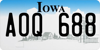 IA license plate AOQ688