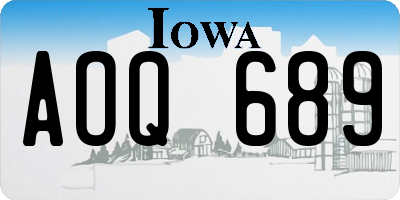 IA license plate AOQ689