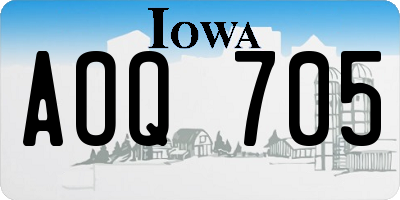 IA license plate AOQ705