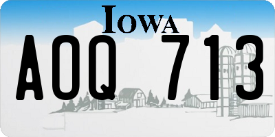 IA license plate AOQ713