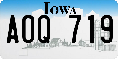 IA license plate AOQ719