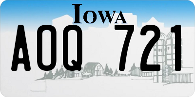 IA license plate AOQ721
