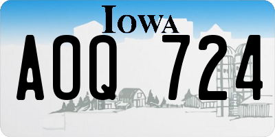 IA license plate AOQ724