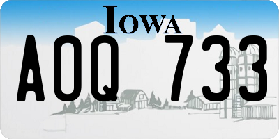 IA license plate AOQ733