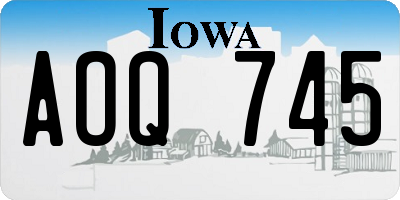 IA license plate AOQ745