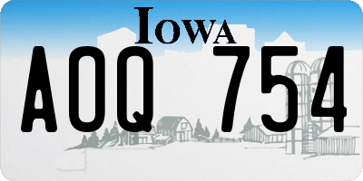 IA license plate AOQ754