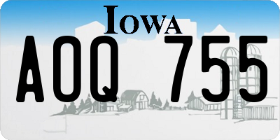 IA license plate AOQ755