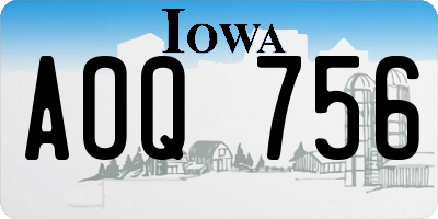 IA license plate AOQ756