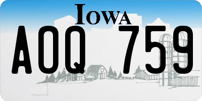 IA license plate AOQ759