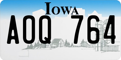 IA license plate AOQ764