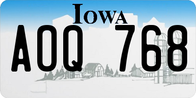 IA license plate AOQ768