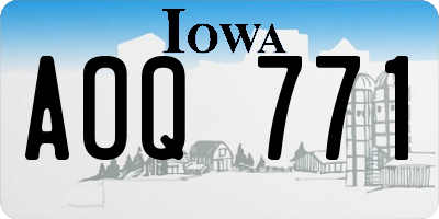 IA license plate AOQ771