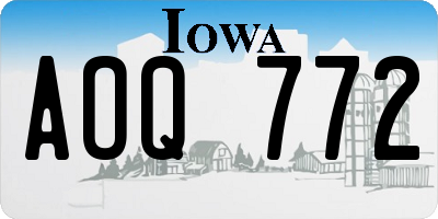 IA license plate AOQ772