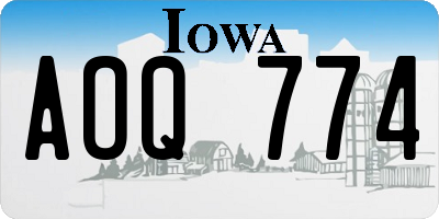 IA license plate AOQ774