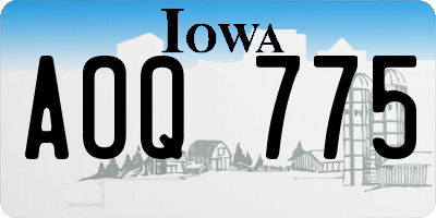 IA license plate AOQ775