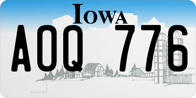 IA license plate AOQ776