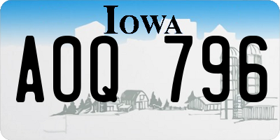 IA license plate AOQ796