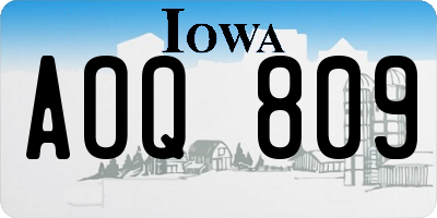 IA license plate AOQ809
