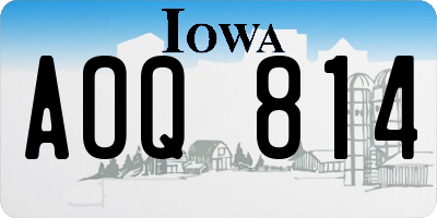 IA license plate AOQ814