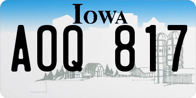 IA license plate AOQ817
