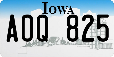 IA license plate AOQ825