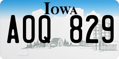 IA license plate AOQ829