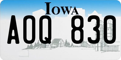 IA license plate AOQ830