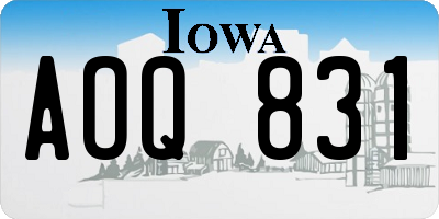 IA license plate AOQ831