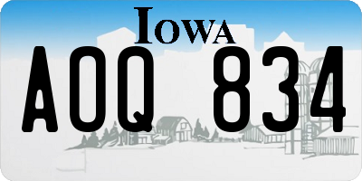 IA license plate AOQ834
