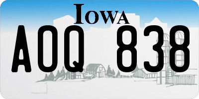 IA license plate AOQ838