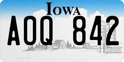 IA license plate AOQ842
