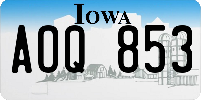 IA license plate AOQ853