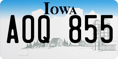 IA license plate AOQ855