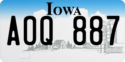 IA license plate AOQ887