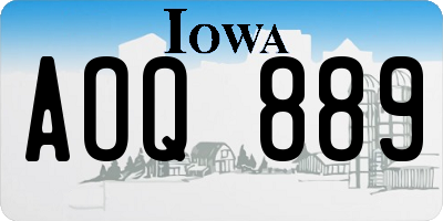 IA license plate AOQ889