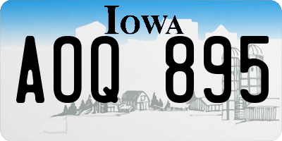IA license plate AOQ895