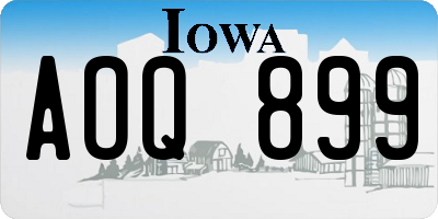 IA license plate AOQ899