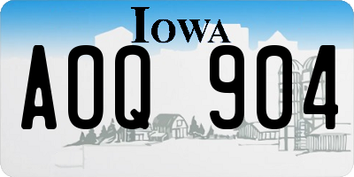 IA license plate AOQ904